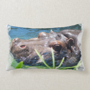 Rectangle Coussin affamé d'hippopotame