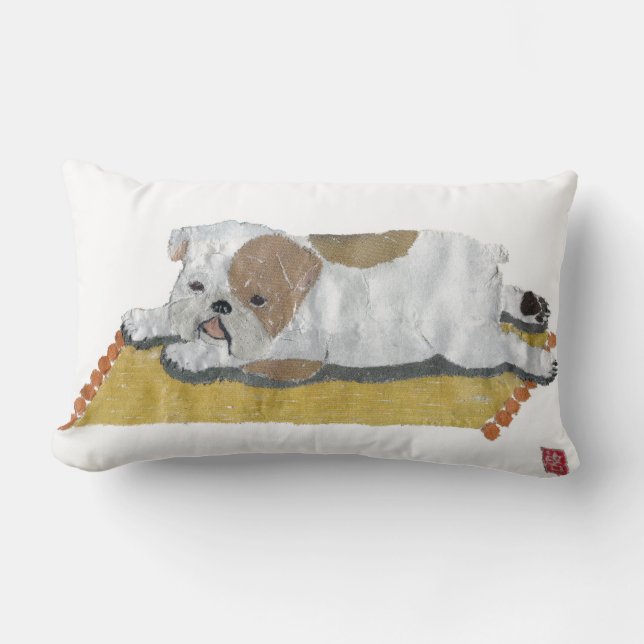 Rectangle Coussin anglais de bouledogue (Recto)