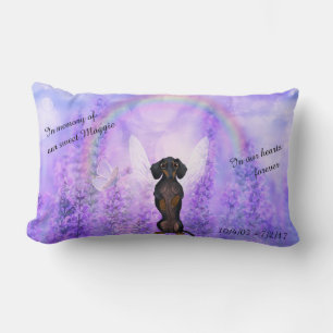 Rectangle Coussin Arc-en-ciel Mémorial pour Teckel