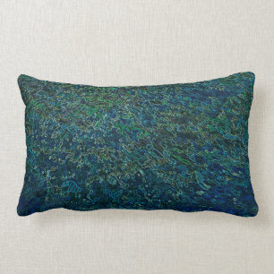 Rectangle Coussin au néon de vagues par Margaret Juul