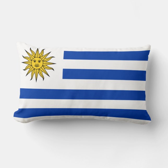 Rectangle Coussin avec drapeau de l'Uruguay (Recto)