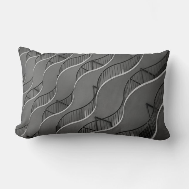 Rectangle Coussin avec l'image de B&W des balcons (Recto)