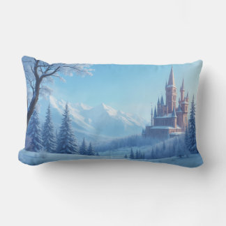 Rectangle coussin avec un paysage fantastique - hiver émouva