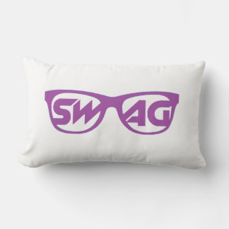 Rectangle Coussin blanc et violet cône Swag 2