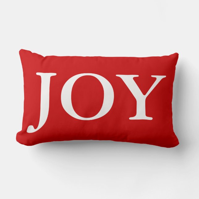 Rectangle Coussin blanc rouge de vacances de joie de fête de (Recto)