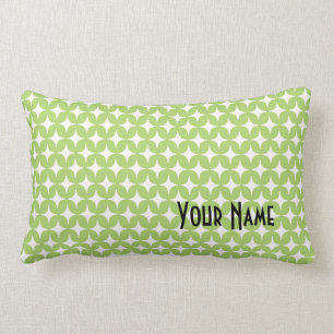 Rectangle Coussin blanc vert d'étoile