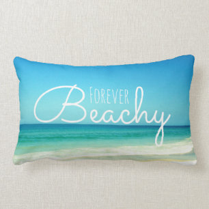 Rectangle Coussin bleu pour toujours pour la plage