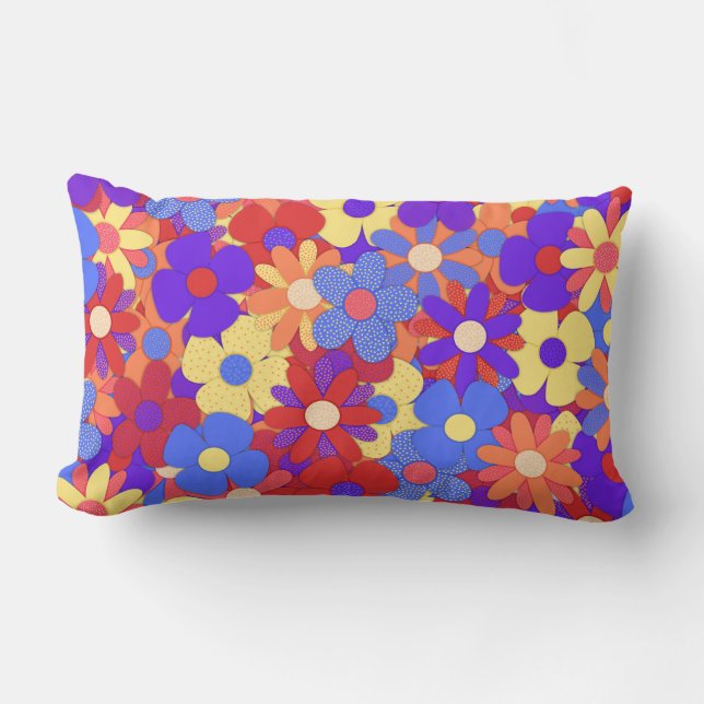 Rectangle Coussin bouillonnant Bouquet Lumbar (Recto)