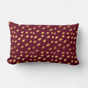 Rectangle Coussin Bourgogne et Gold Lumbar
