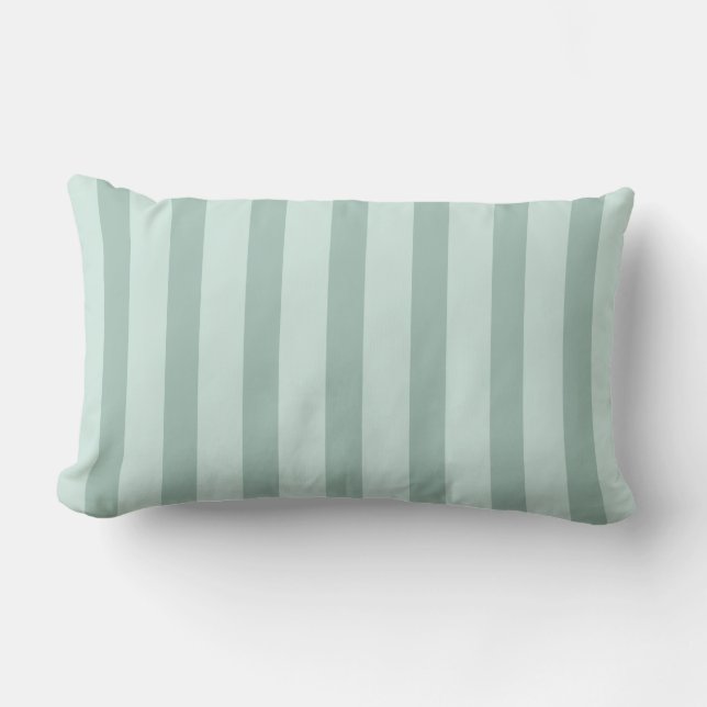 Rectangle Coussin Breezy rayé en Beachy Vintage Green (Recto)
