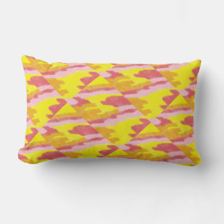 Rectangle Coussin brillant framboise, rose, jaune et orange