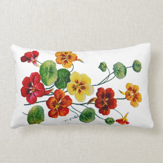 Rectangle Coussin brodé par Faux coloré de nasturces