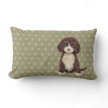 Coussin Brown de vert de chien de