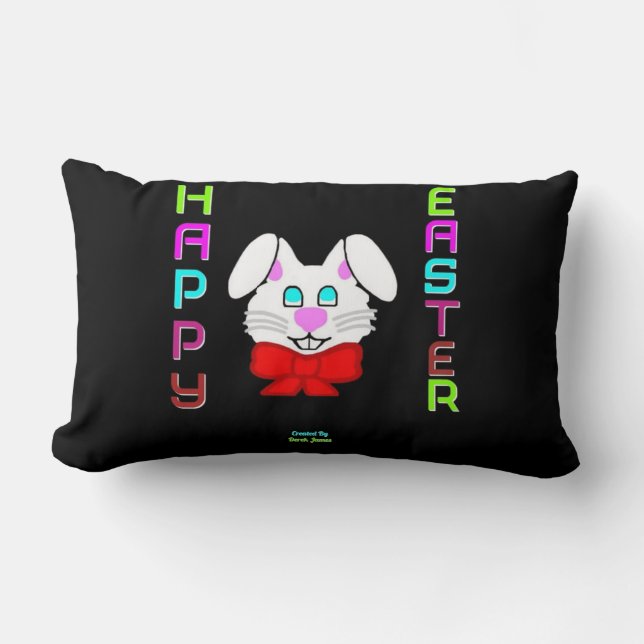 Rectangle Coussin Bunny Lumbar de Pâques (Recto)