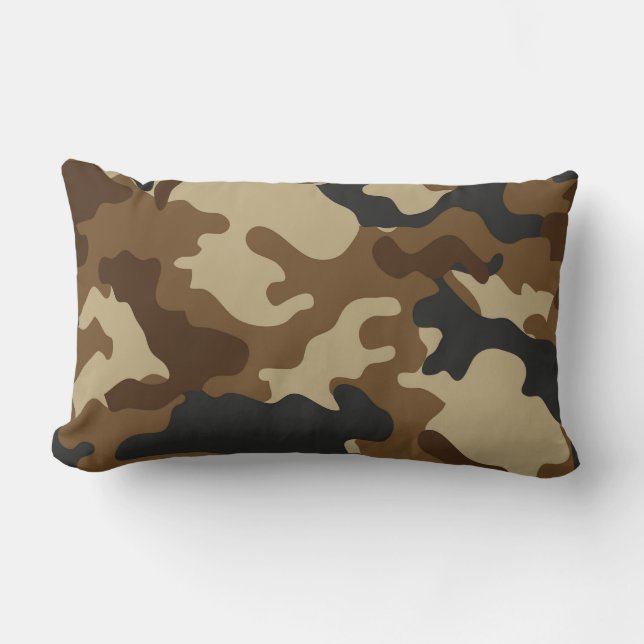 Rectangle Coussin Camo Lumbar Brown (Recto)