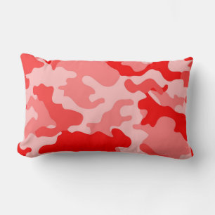 Rectangle Coussin Camo Lumbar rouge