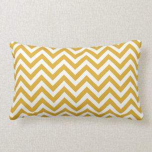 Rectangle Coussin Chevron Lumbar jaune