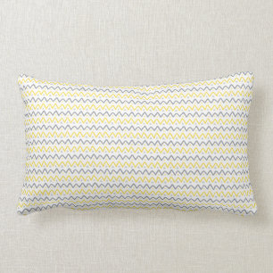 Rectangle Coussin Chevron Motif Jaune et gris Lumbar