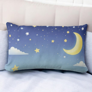 Rectangle Coussin Ciel De Nuit Lunaire