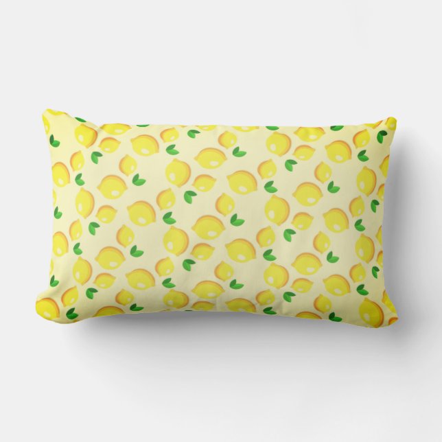 Rectangle Coussin citrons jaunes (Recto)
