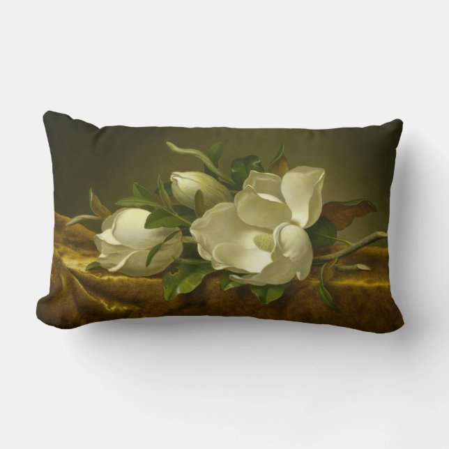 Rectangle Coussin classique d'accent de magnolias (Recto)