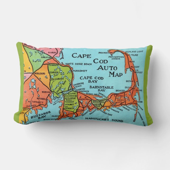 Rectangle Coussin coloré Cape Cod Lumbar (Recto)