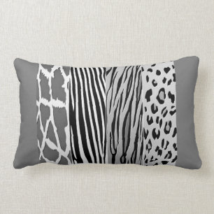 Rectangle Coussin Cool, Noir Et Poster de animal Gris Emboss