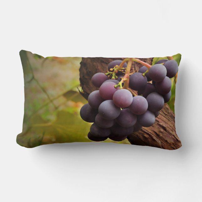 Rectangle Coussin d'accent de vigne (Recto)