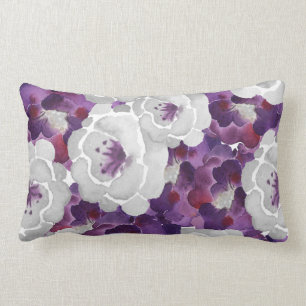 Rectangle coussin d'accentuation de l'aquarelle gris argent