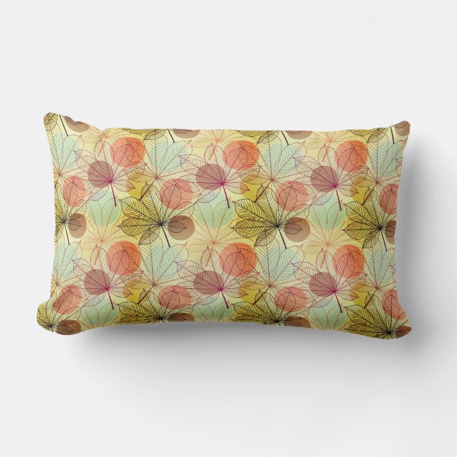 Rectangle Coussin d'accentuation - Feuilles d'automne (Recto)