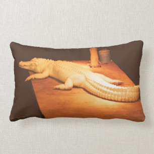 Rectangle Coussin d'alligator albinos