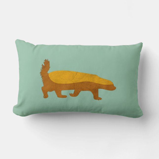 Rectangle Coussin d'amour de Mint Green Honey Badger (Recto)