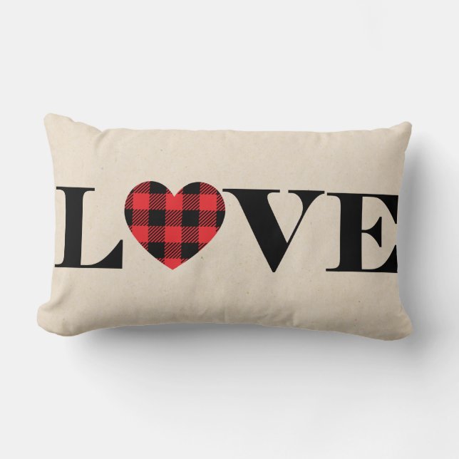 Rectangle Coussin d'amour rustique (Recto)