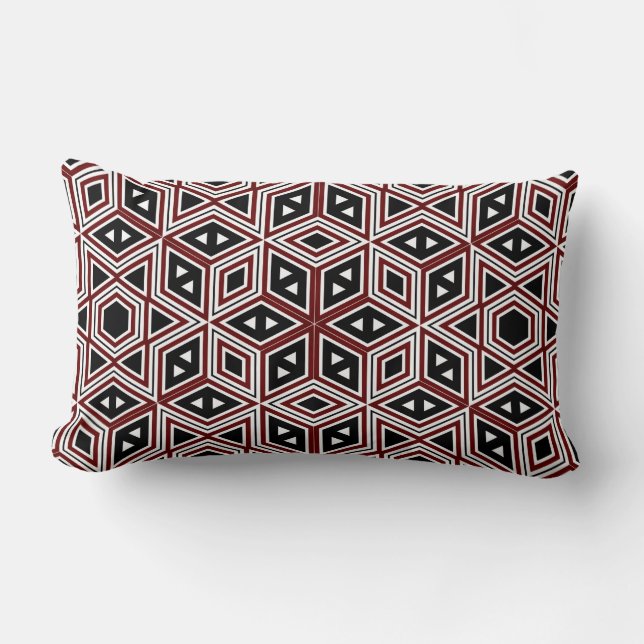 Rectangle Coussin d'art sans fil Motif rétro #2 (Recto)