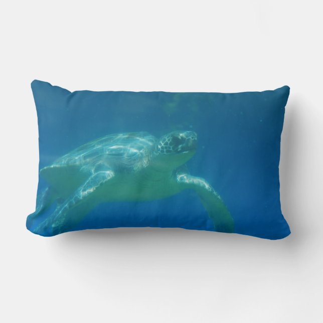 Rectangle Coussin de bain de tortue de mer (Recto)