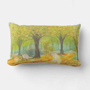 Rectangle Coussin de banc d'automne grand
