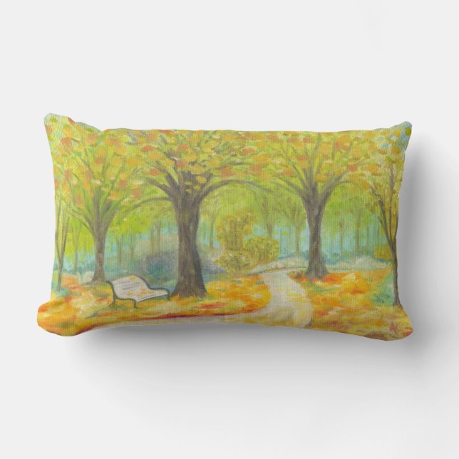 Rectangle Coussin de banc d'automne grand (Recto)