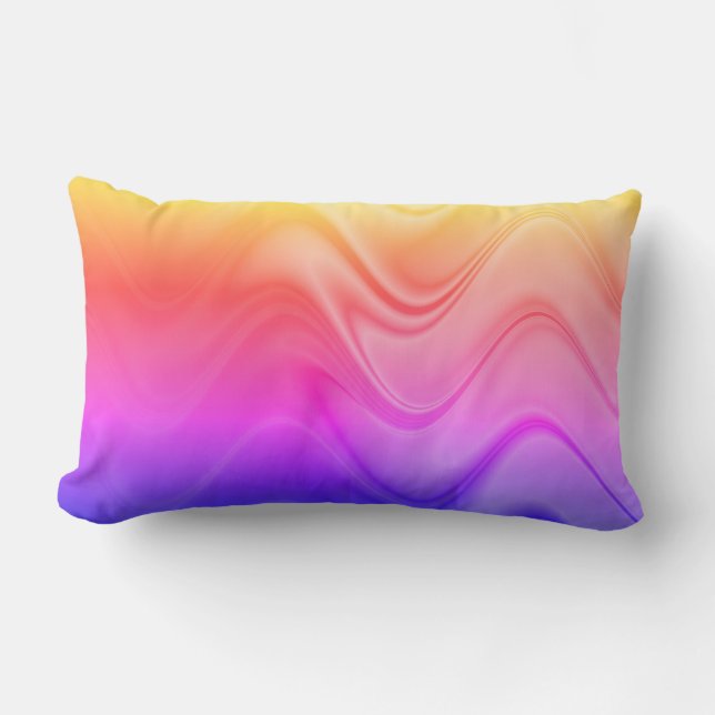 Rectangle Coussin de barre d'impression rose et violet (Recto)