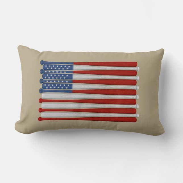Rectangle Coussin de base-ball Amérique (USA) Lumbar (Recto)