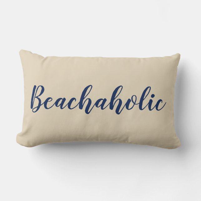 Rectangle Coussin de Beach House| Beachaholic (Recto)