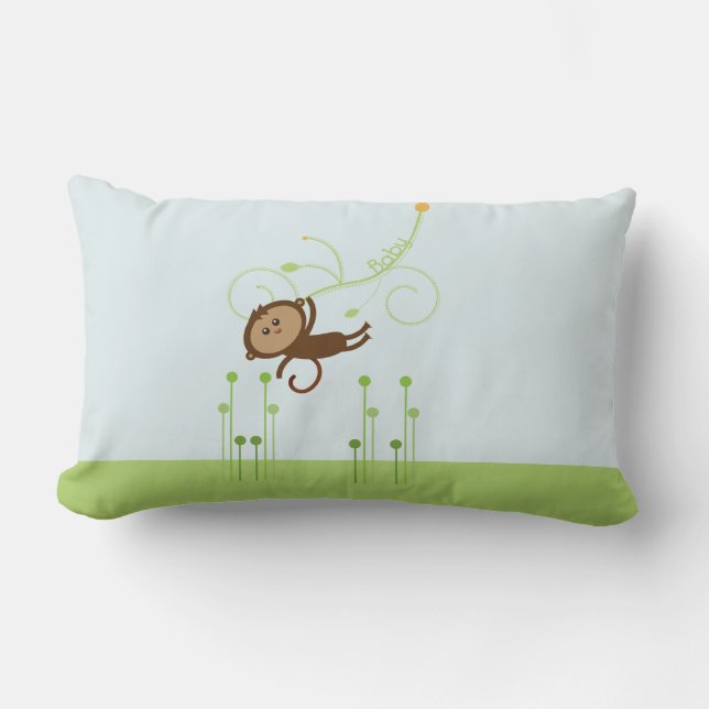 Rectangle Coussin de bébé de singe (Recto)