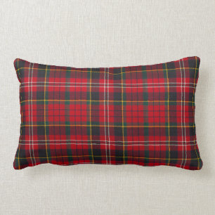 Rectangle Coussin de bois - Clan Macpherson Tartan Rouge