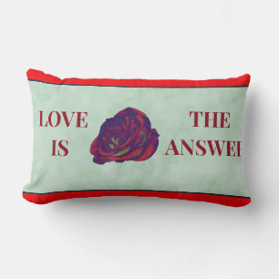 Rectangle Coussin de bois de rose rouge