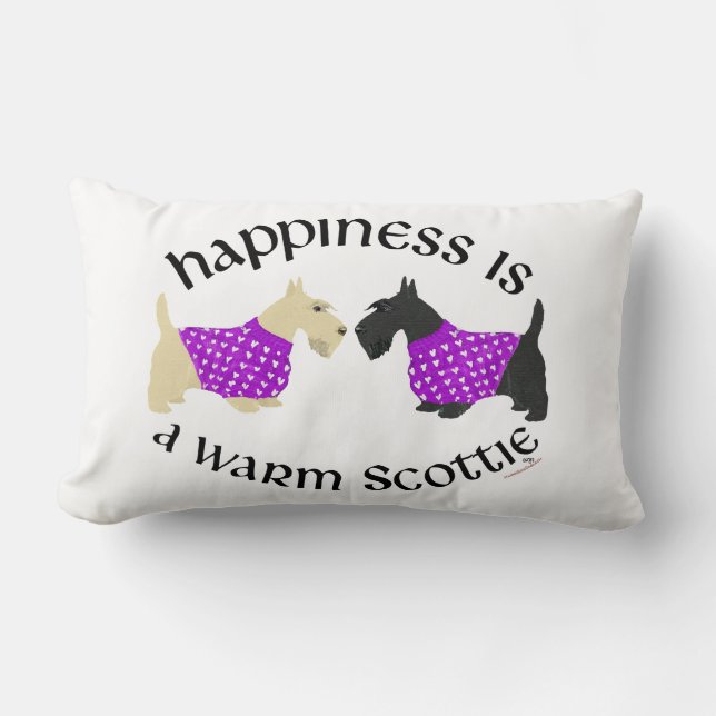 Rectangle Coussin de bonheur Scottish Terrier (Recto)