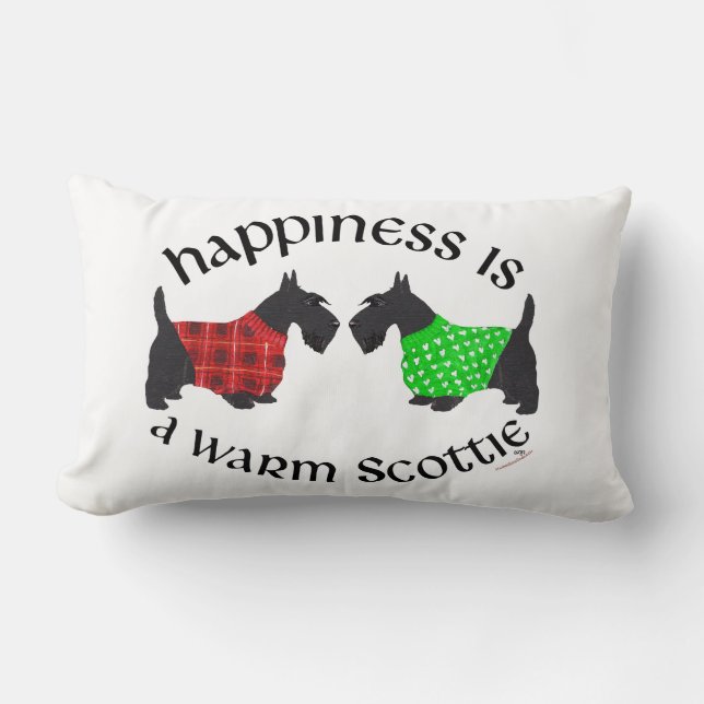 Rectangle Coussin de bonheur Scottish Terrier (Recto)