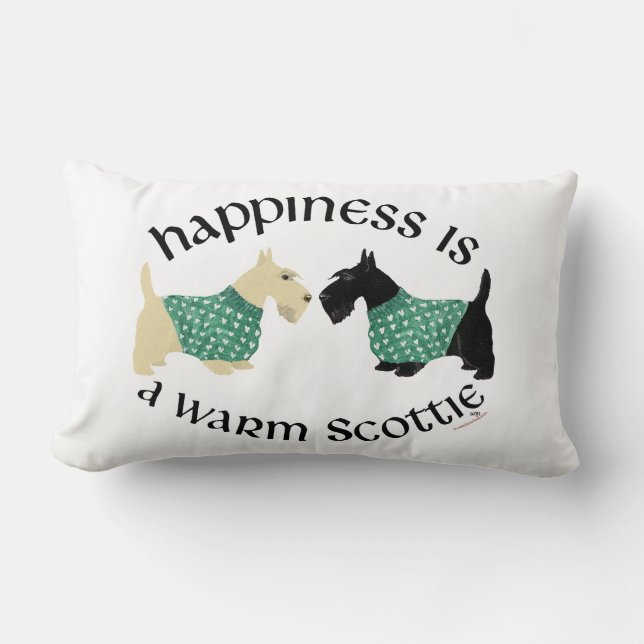 Rectangle Coussin de bonheur Scottish Terrier (Recto)