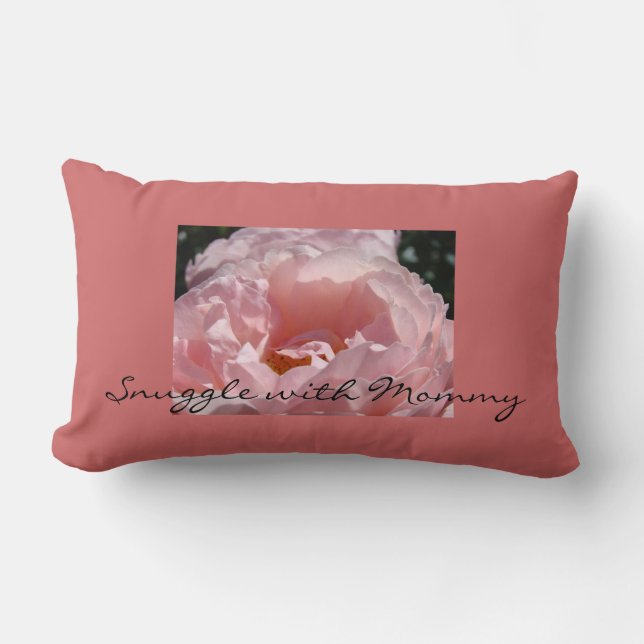Rectangle Coussin de câlin avec maman Rose rose (Recto)