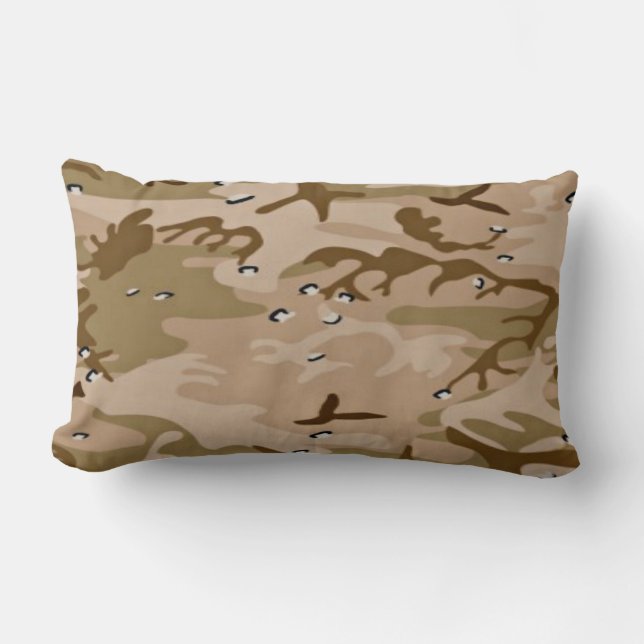 Rectangle Coussin de Camo de sable du désert militaire (Recto)
