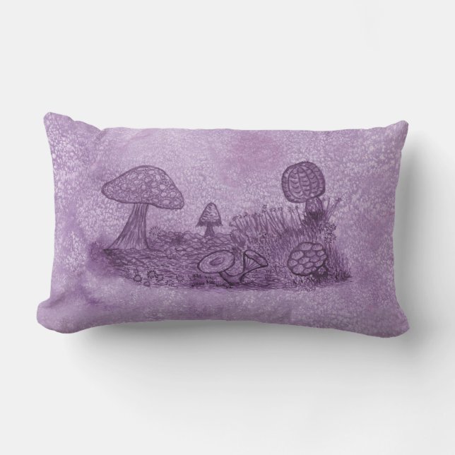 Rectangle Coussin de champignons (Recto)