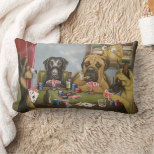 Rectangle Coussin de chiens de jeu